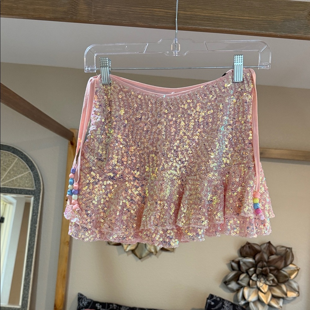 Dolls Kill Club Exc Pink Sequin Women's Skirt S - Picture 2 of 3